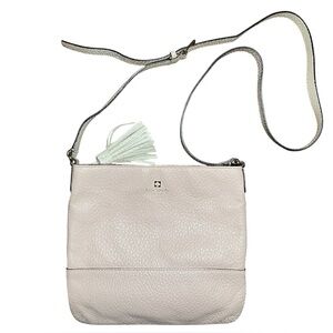 Kate Spade Leather Crossbody Bag with Black and Whitr Striped Inside